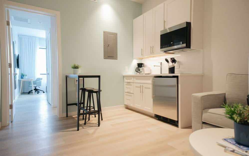 1 Bedroom Apartment - 1 bedroom floorplan layout with 1 bathroom and 385 square feet (Kitchenette
)